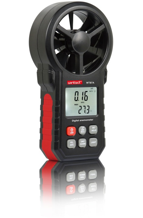 ANEMOMETR WIATROMIERZ POMIAR PRĘDKOŚCI POWIETRZA MIERNIK WIATRU TEMPERATURY