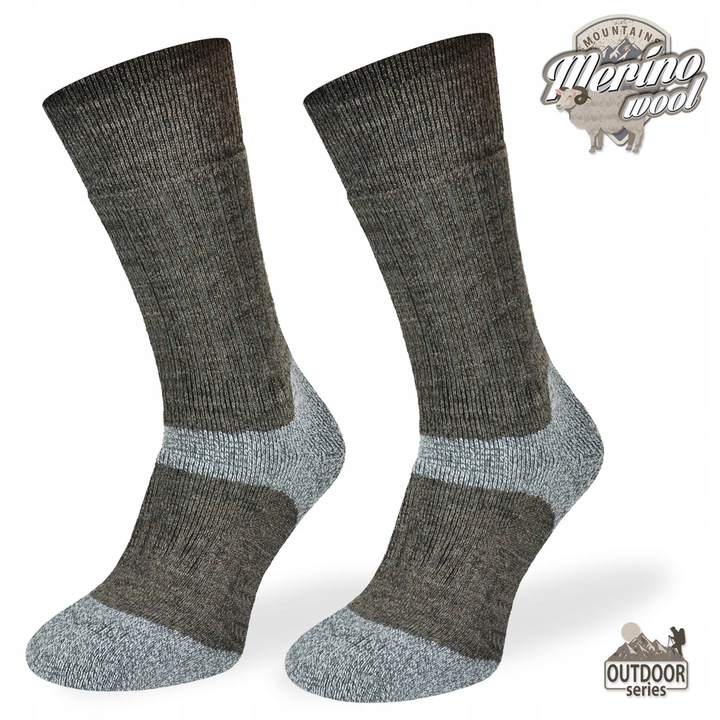 Grube zimowe skarpety trekingowe TRE9 – 80% merino