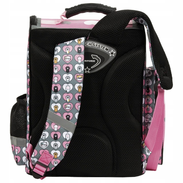 TORNISTER SZKOLNY DO 1 KLASY DLA DZIEWCZYNKI CLEO & FRANK Z KOTKAMI KOTKI