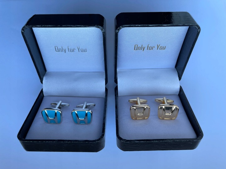 Spinki do mankietów koszul Exciting Srebrne Logo Honda w Etui Szkatułka