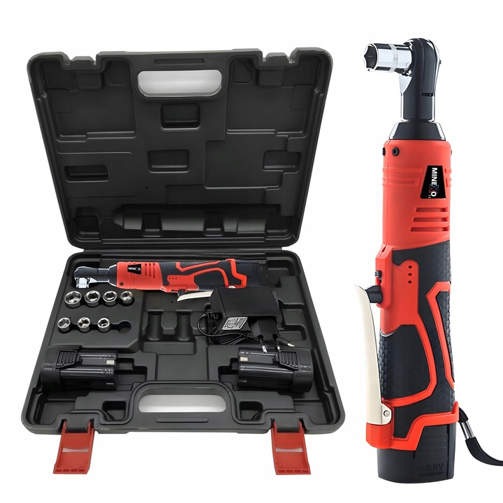 KLUCZ UDAROWY AKUMULATOROWY GRZECHOTKA 16,8V + 2x BATERIA + 7 NASADEK 3/8