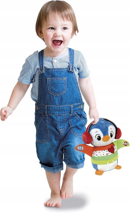 CLEMENTONI TAŃCZĄCY PINGWINEK INTERAKTYWNA MASKOTKA PLUSZAK DŹWIĘK ŚWIATŁO