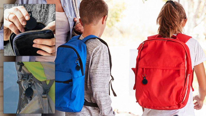 Lokalizator GPS 3x MiTag MiLi do iOS + 3x Etui Brelok do plecaka kluczy psa