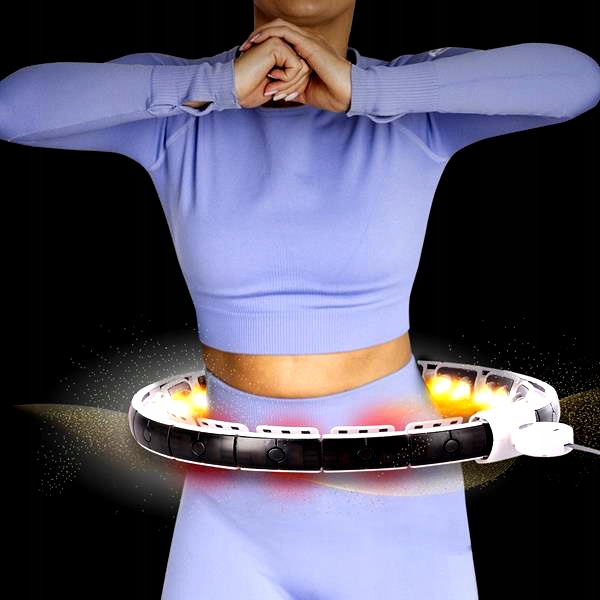 Hulahop Składane z Licznikiem LCD i Obciążeniem Biały Marki HMS