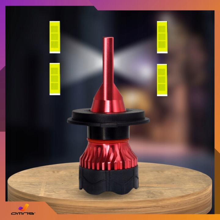 Żarówki samochodowe LED 12V can bus H4 GT COB + 300% super mocne pudełko