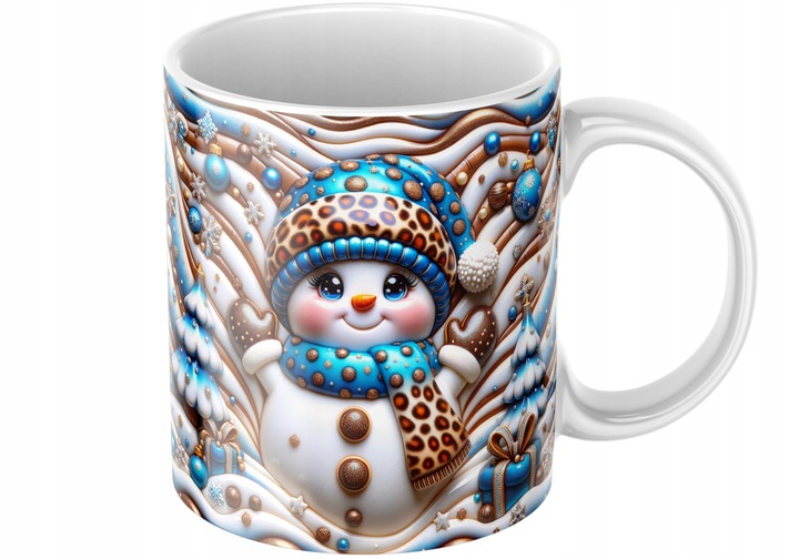 Świąteczny Kubek - Idealny Na Prezent - NOWOŚĆ - HIT - Bestseller- Bałwanek