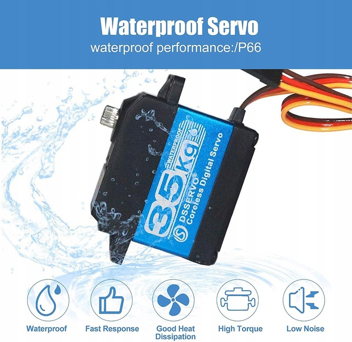 35KG DS3235 serwo Arm 25T RC Robot (180 °)