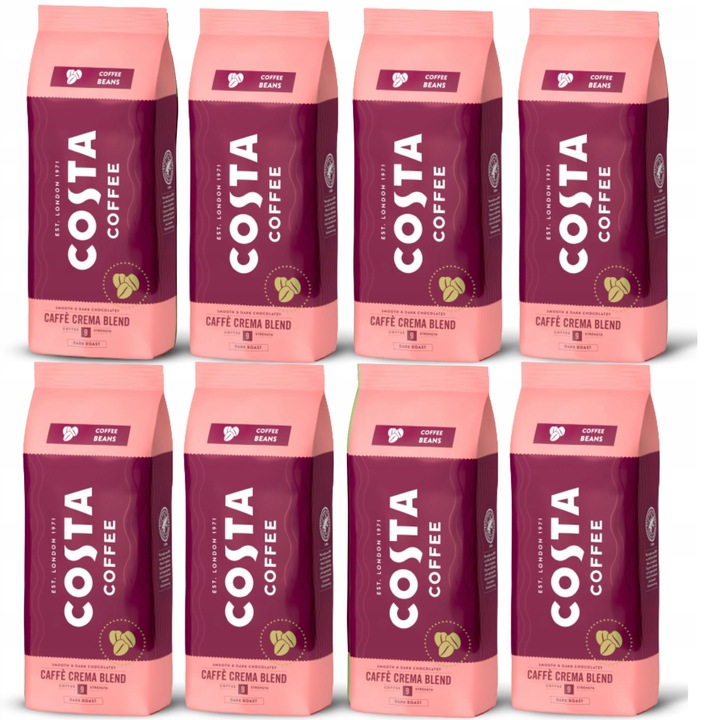 Costa Kawa Caffe Crema Blend Dark Ziarnista 8x1kg
