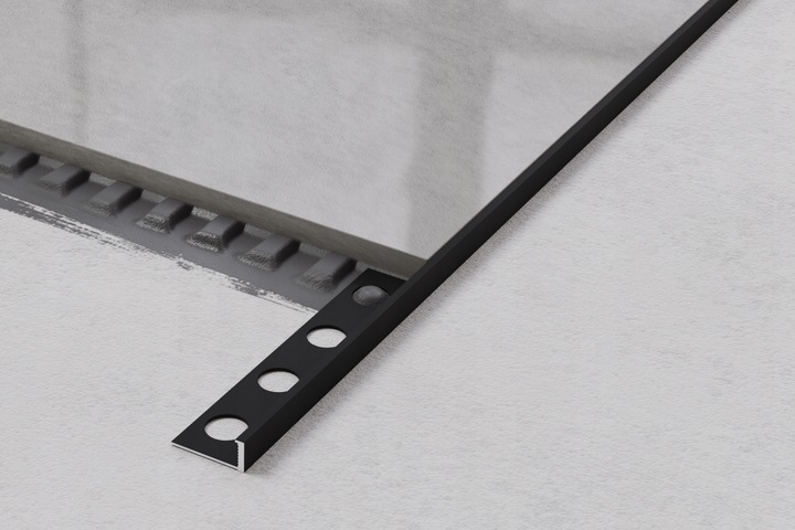 PROFIL ALUMINIOWY LICOWY CZARNY MAT 12 mm x 270 cm