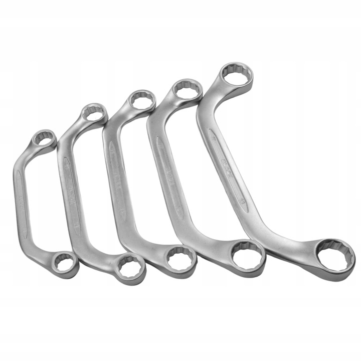 Klucze oczkowe Wygięte TYP C 10-19 Do alternatora Rozrusznika CRV BLACK