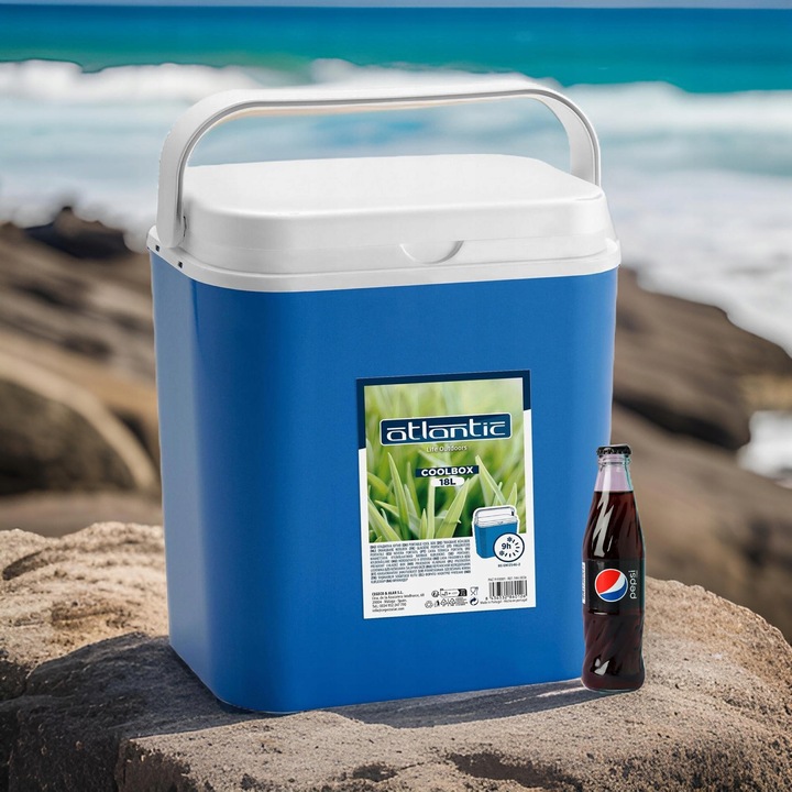 CHŁODZIARKA LODÓWKA 18L od KAMAI: NIEBIESKA, WZMOCNIONA RĄCZKA, made in EU