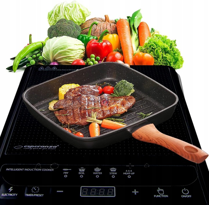 PŁYTA INDUKCYJNA KUCHENKA ELEKTRYCZNA 2000W TIMER 80°C~270°C 5 programów