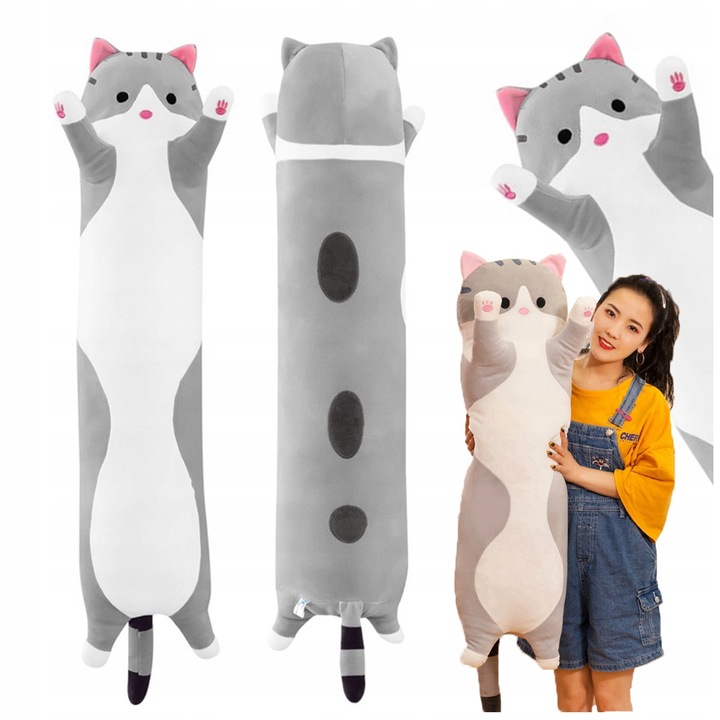 PODUSZKA 130 CMPLUSZOWY KOTEK PLUSZOWA MASKOTKA KOT PLUSZAK