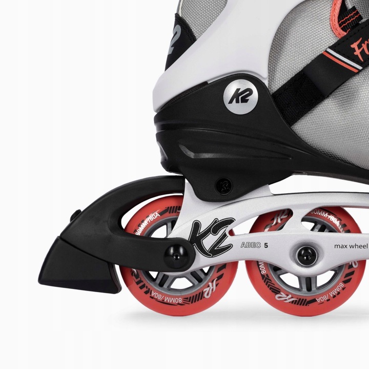 Rolki damskie K2 Freedom Alu 80 W srebrne 30E0342