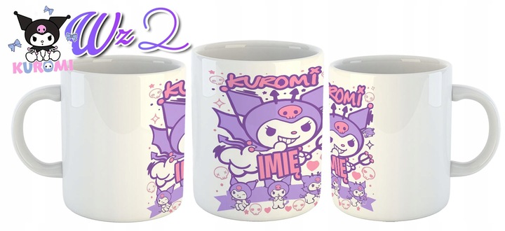 ZESTAW KOSZULKA KUBEK IMIĘ KUROMI ONEGAI MY MELODY PREZENT URODZINY MIKOŁAJ