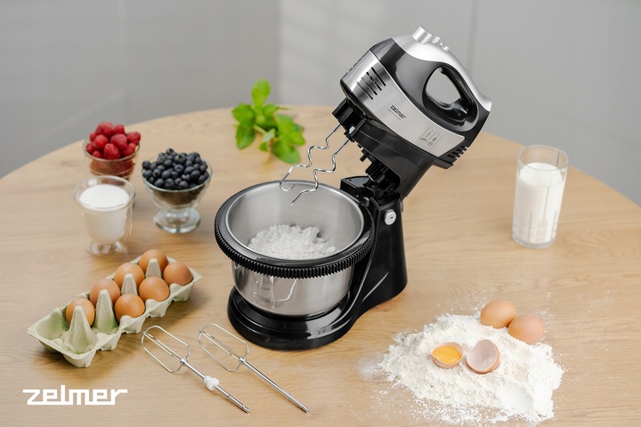 MIKSER RĘCZNY ZELMER LEKKI ROBOT KUCHENNY 4 KOŃCÓWKI Z MISĄ 2,5L TURBO 700W