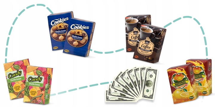 WÓZEK NA ZAKUPY KOSZYK SKLEPOWY DLA DZIECI LED 3w1