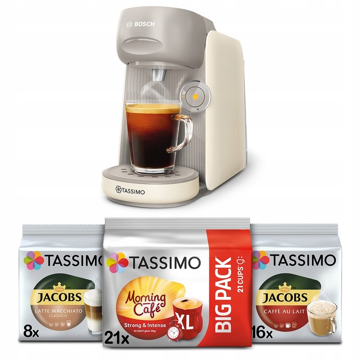 Ekspres na kapsułki Tassimo Bosch Finesse +3x Tassimo + kubek GRATIS!