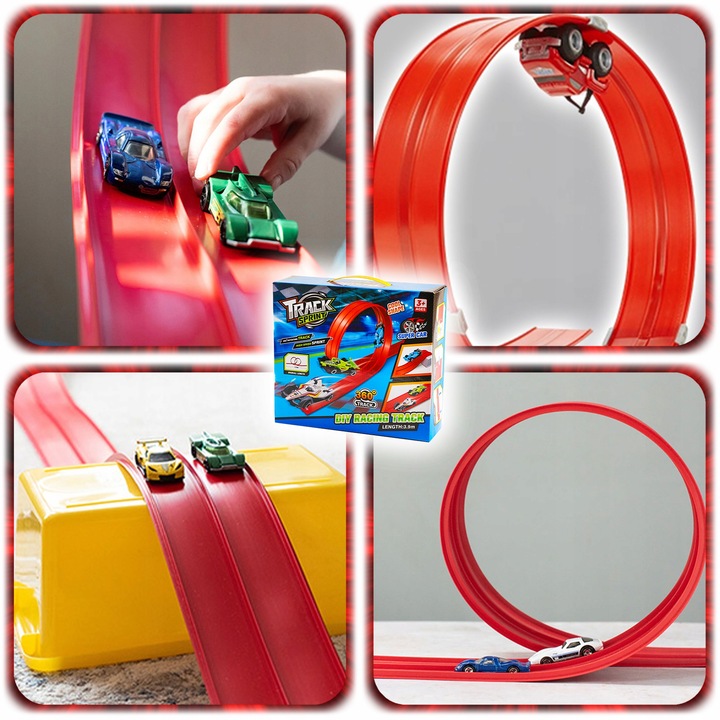 TOR WYŚCIGOWY DLA SAMOCHODZIKÓW do serii Turborace Tor Prędkości + 4 AUTKA