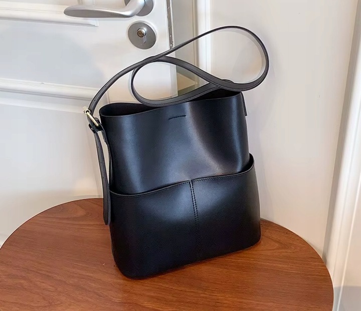 Torebka Damska CZARNA Torba na Ramię Pojemna Shopper Duża Eko Skóra Miejska