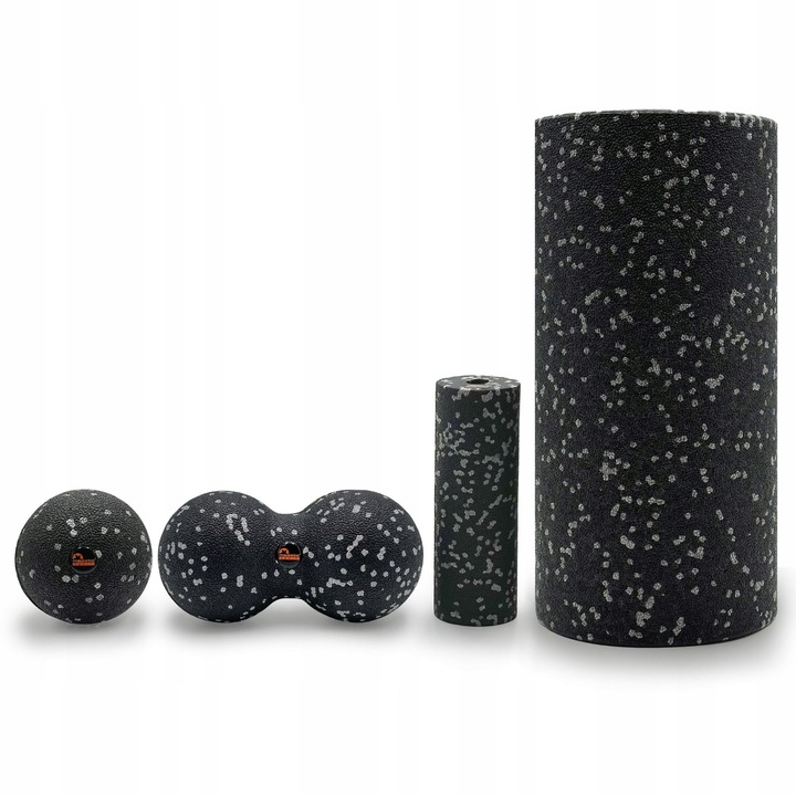 Zestaw do masażu ciała EPP 4w1 Roller Wałek Piłka Duoball dla sportowców