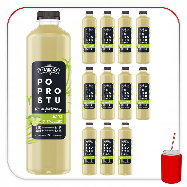 Tymbark Po Prostu Agrest Cytryna Jabłko 12 x 1.25 L