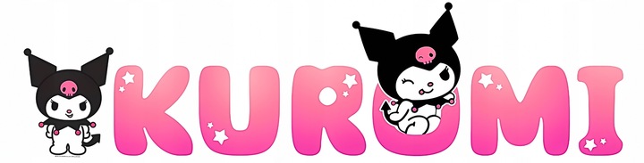 HELLO KITTY KUROMI MASKOTKA PLUSZAK ZABAWKA CZARNA SUKIENKA KOTEK 85 CM