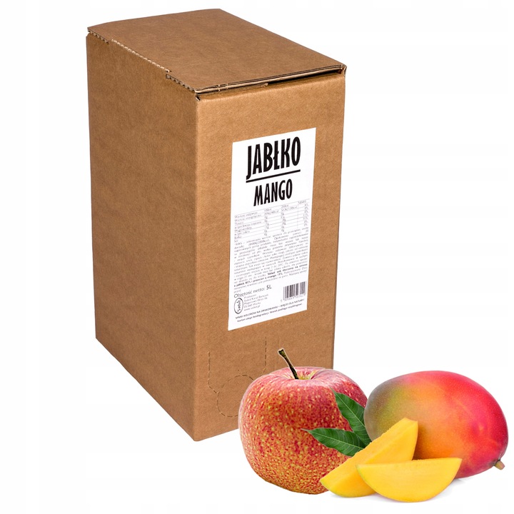 Sok jabłko mango100% naturalny, tłoczony jabłkowy mango NFC 5L do lemoniady