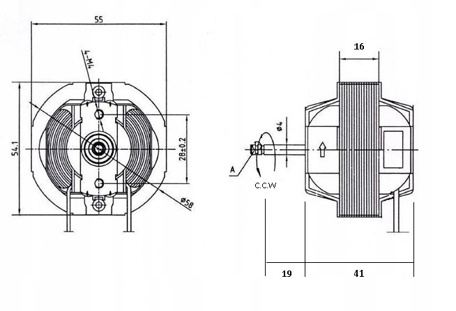 SILNIK INDUKCYJNY SUSZARKA SPOŻYWCZA NIEWIADÓW 15W