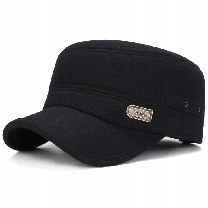 CIEPŁA CZAPKA ZIMOWA Z DASZKIEM NAUSZNIKAMI MĘSKA USZATKA OCIEPLANA PILOTKA