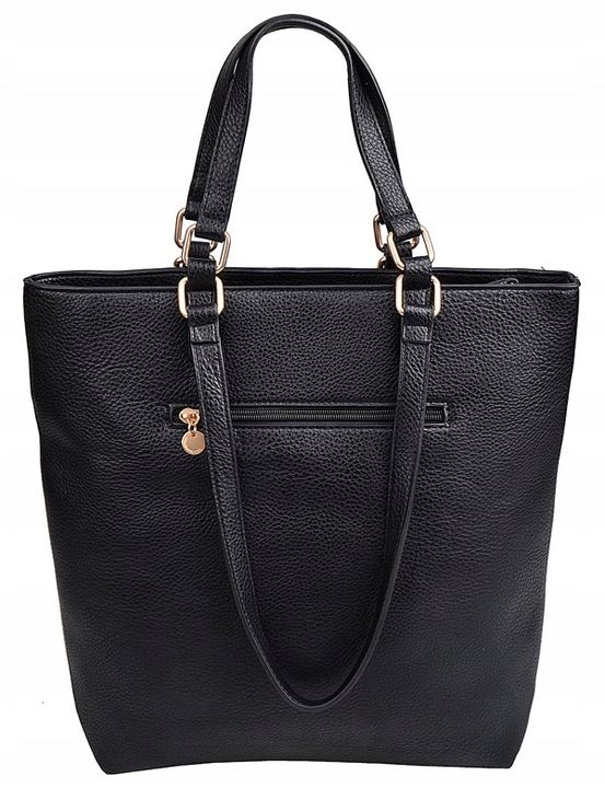 LuluCastagnette Klasyczna TOREBKA damska A4 Na ramię Do ręki Miś CZARNA