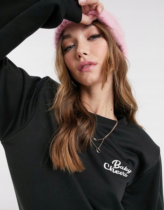 ASO DESIGN CZARNA SUKIENKA MINI DŁUGI RĘKAW (36)