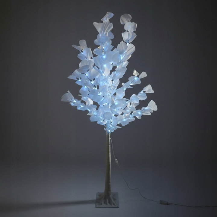 Drzewko Świąteczne Ozdobne Świecące LED BRZOZA 150 cm Lampki Białe Zimne