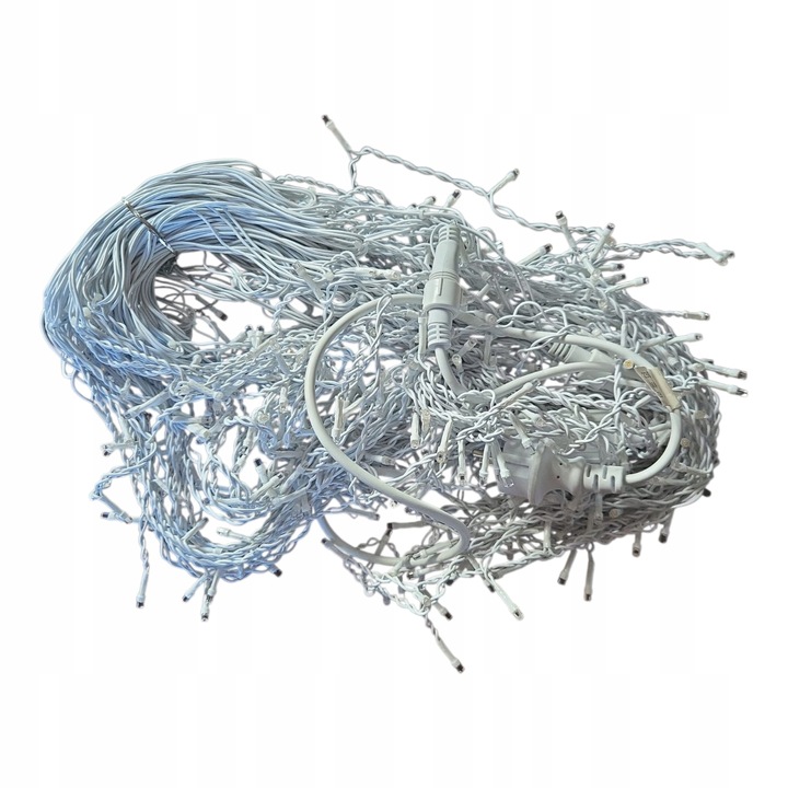 SOPLE 1000 LED kurtyna świetlna BIAŁE ZIMNE 40m GIRLANDA zewnętrzna FLASH