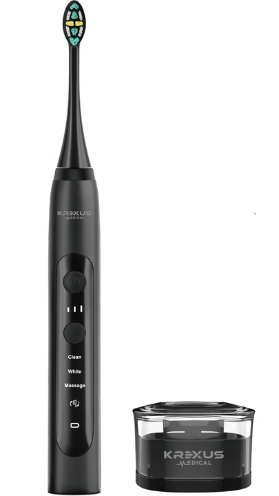 Szczoteczka soniczna elektryczna do zębów 3 tryby Krexus Timer IPX7