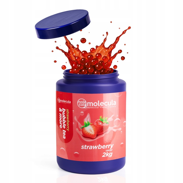 Molecula - KULKI do BUBBLE TEA - 2kg - MOLEKULARNY KAWIOR - TRUSKAWKA