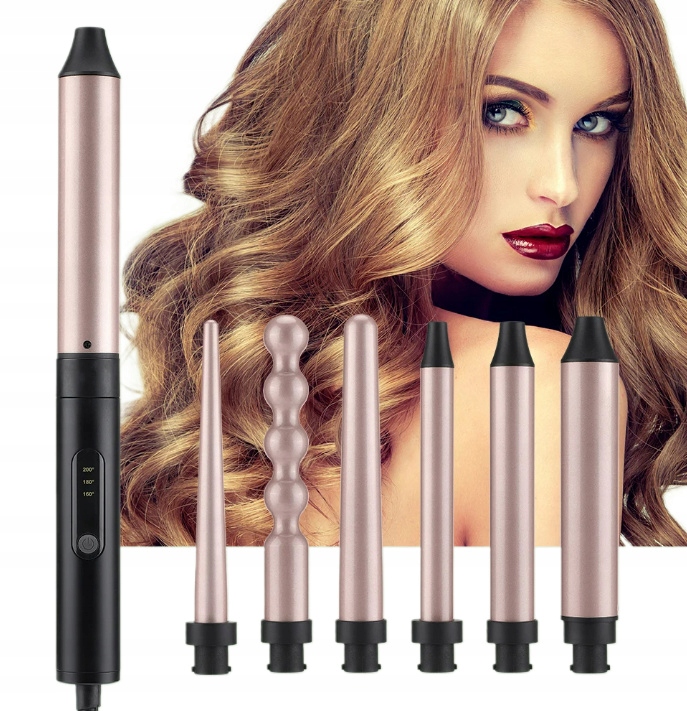 LOKÓWKA DO WŁOSÓW WIELOFUNKCYJNA 6 WYMIENNYCH GŁOWIC FALOWNICA FALE LOKI