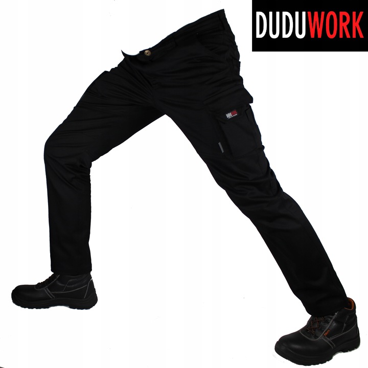 SPODNIE ROBOCZE BHP DuduWork Czarne Elastyczne 60
