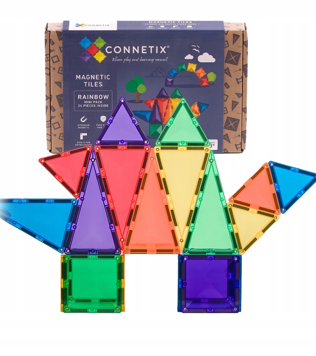 24 el. klocki magnetyczne start Rainbow Mini Pack Connetix