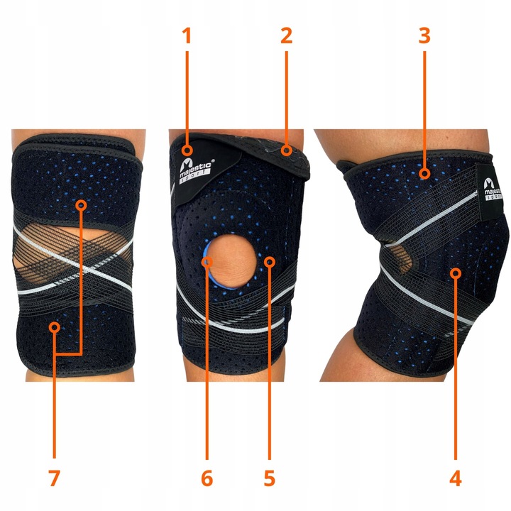 Stabilizator kolana orteza na kolano MajesticSport