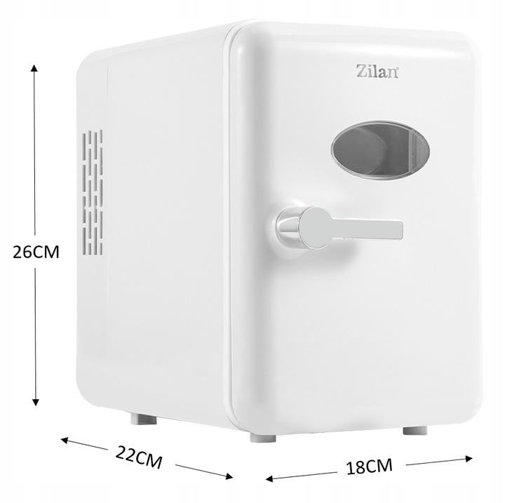 MINI LODÓWKA PRZENOŚNA TURYSTYCZNA GRZANIE CHŁODZENIE CICHA LED 4L