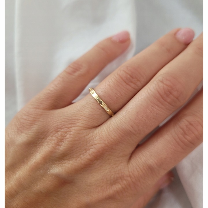 ZŁOTY RÓŻANIEC NA PALEC 585