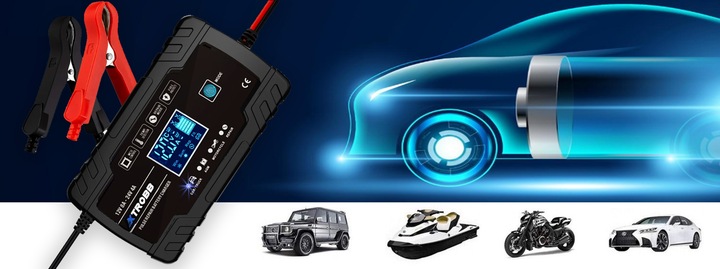 PROSTOWNIK AUTOMATYCZNY Z FUNCJĄ NAPRAWY 12V 24V LED ŁADOWARKA AKUMULATORÓW