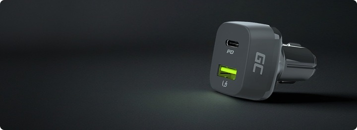 GC Szybka Ładowarka samochodowa USB-C USB 48W ładowanie PD QC 3.0 12V 24V