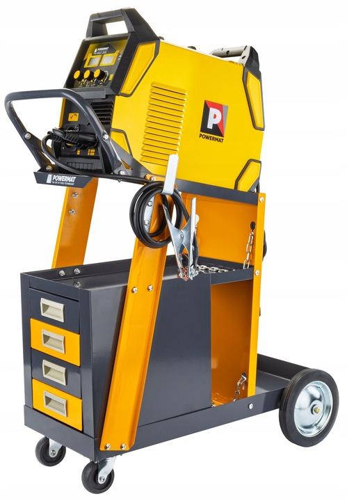 WÓZEK SPAWALNICZY DO SPAWAREK Z PÓŁKĄ NA BUTLE SZUFLADY STABILNY MOBILNY