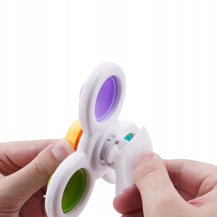 FIDGET SPINNER Z PRZYSSAWKĄ SENSORYCZNĄ KĄPIEL PREZENT GRZECHOTKA 3 SZTUKI