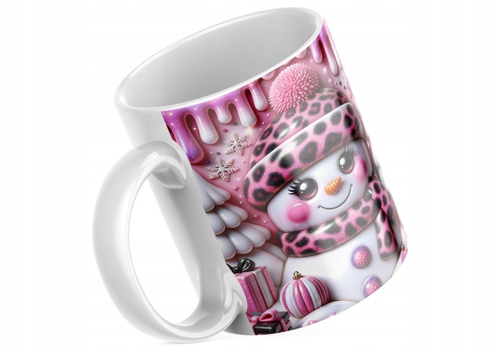 Świąteczny Kubek 3D Bałwanek - Idealny Na Prezent - NOWOŚĆ - HIT Bałwanek