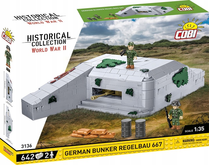 Klocki COBI 3136 German Bunker Regelbau 667 niemiecki schron bunkier