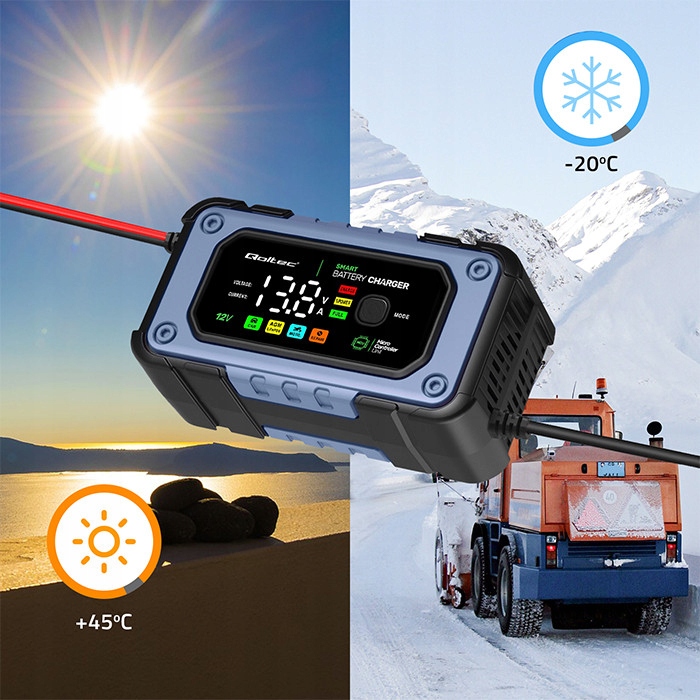 Ładowarka Prostownik z funkcją naprawy do LIFEPO4 AGM 12V 7A 4 tryby Mocny