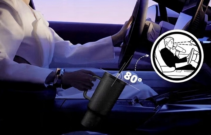 Kubek Termiczny TERMOS Na Kawę Herbatę Do Samochodu Ze Słomką Duży 1,1L 07A